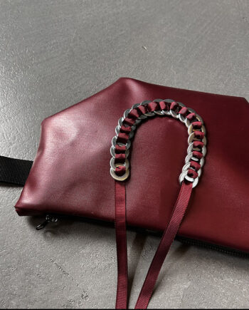 industrial ring necklace with steel rings